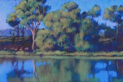 Early Morning Muster - 22cm x 61cm, Pastel - $670